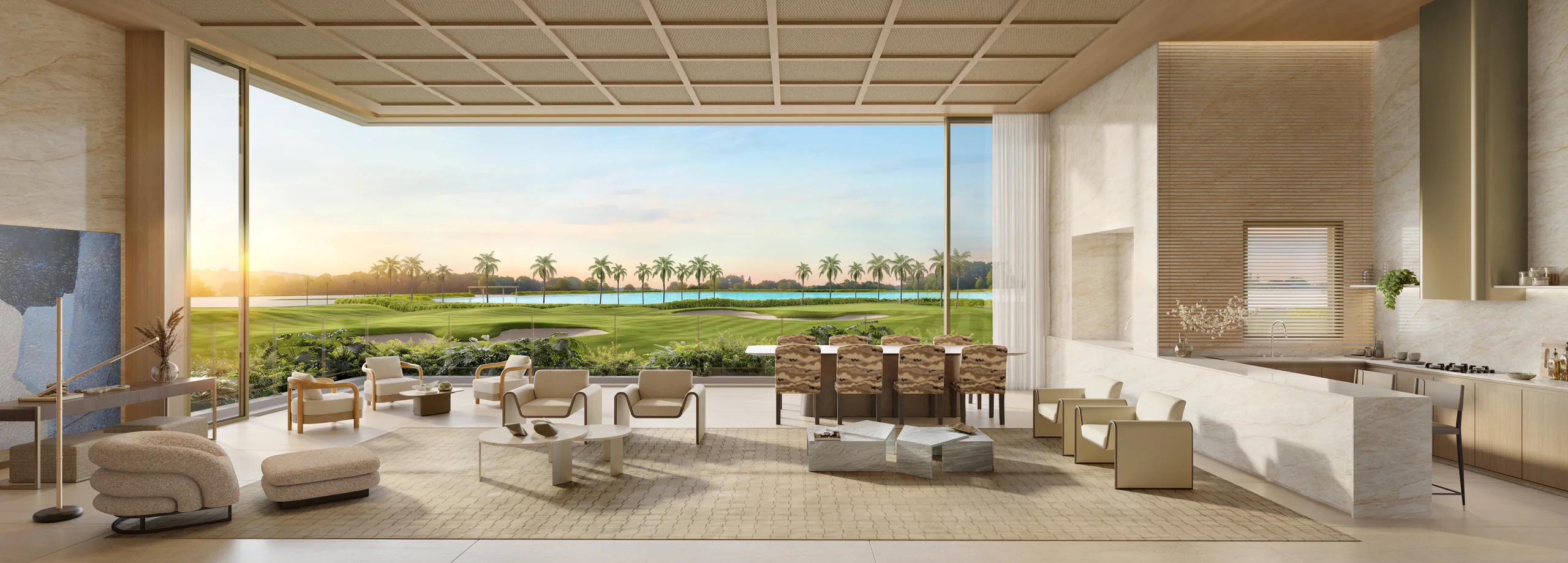 Living do Apartamento de 265 m²