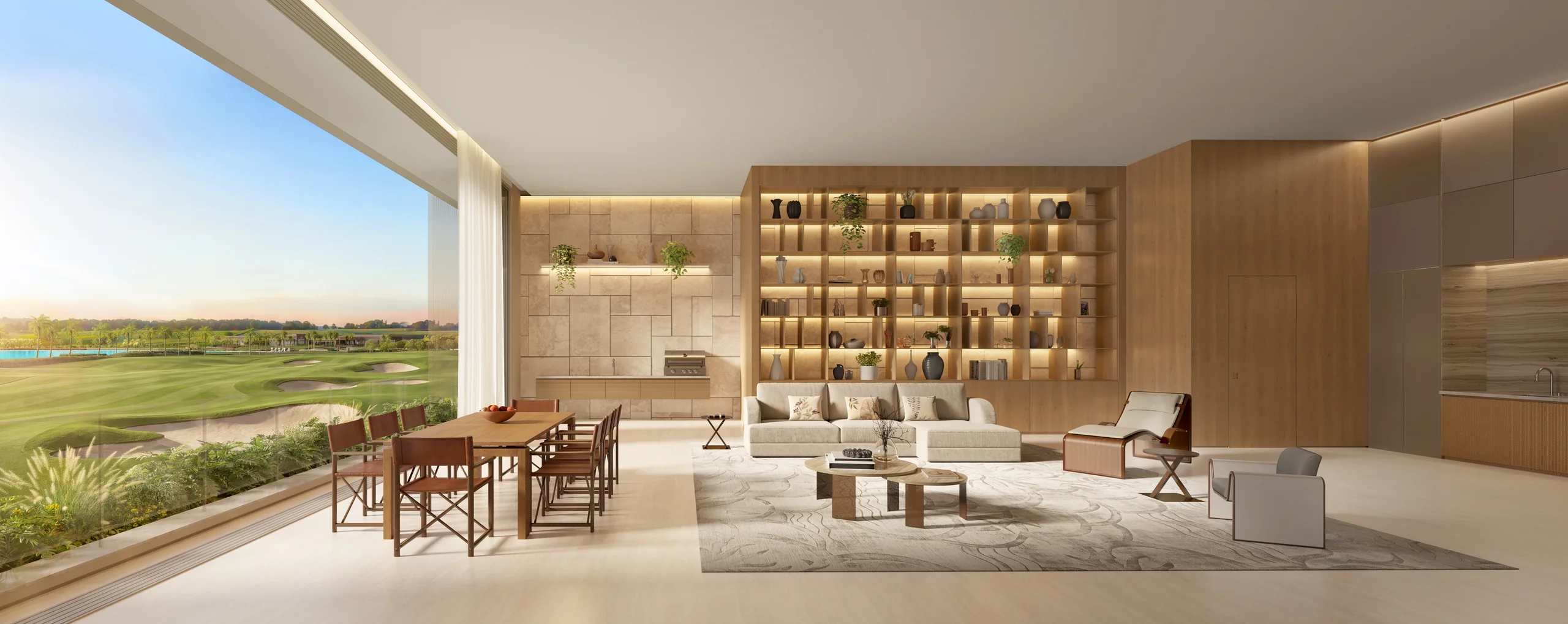 Living do Apartamento de 195 m²