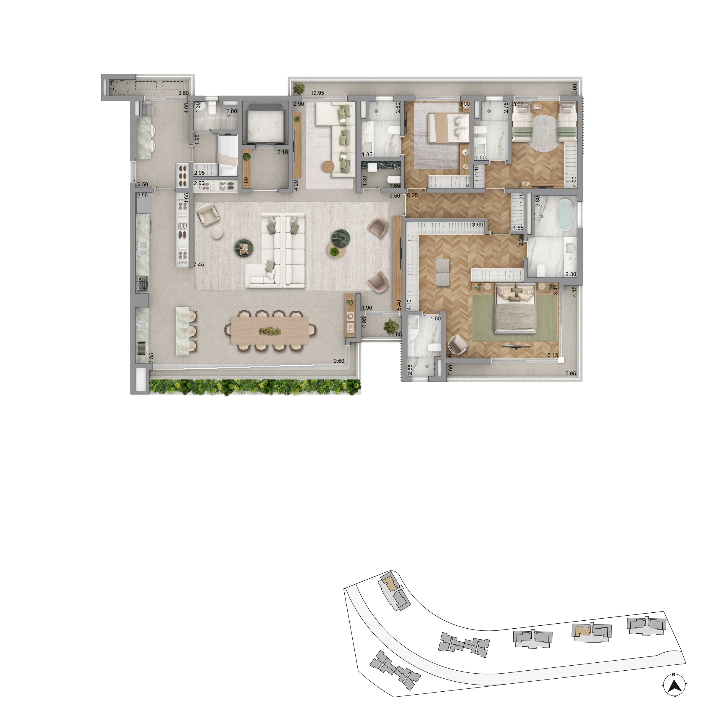 PLANTA TIPO OPCAO01 T2X281 P8