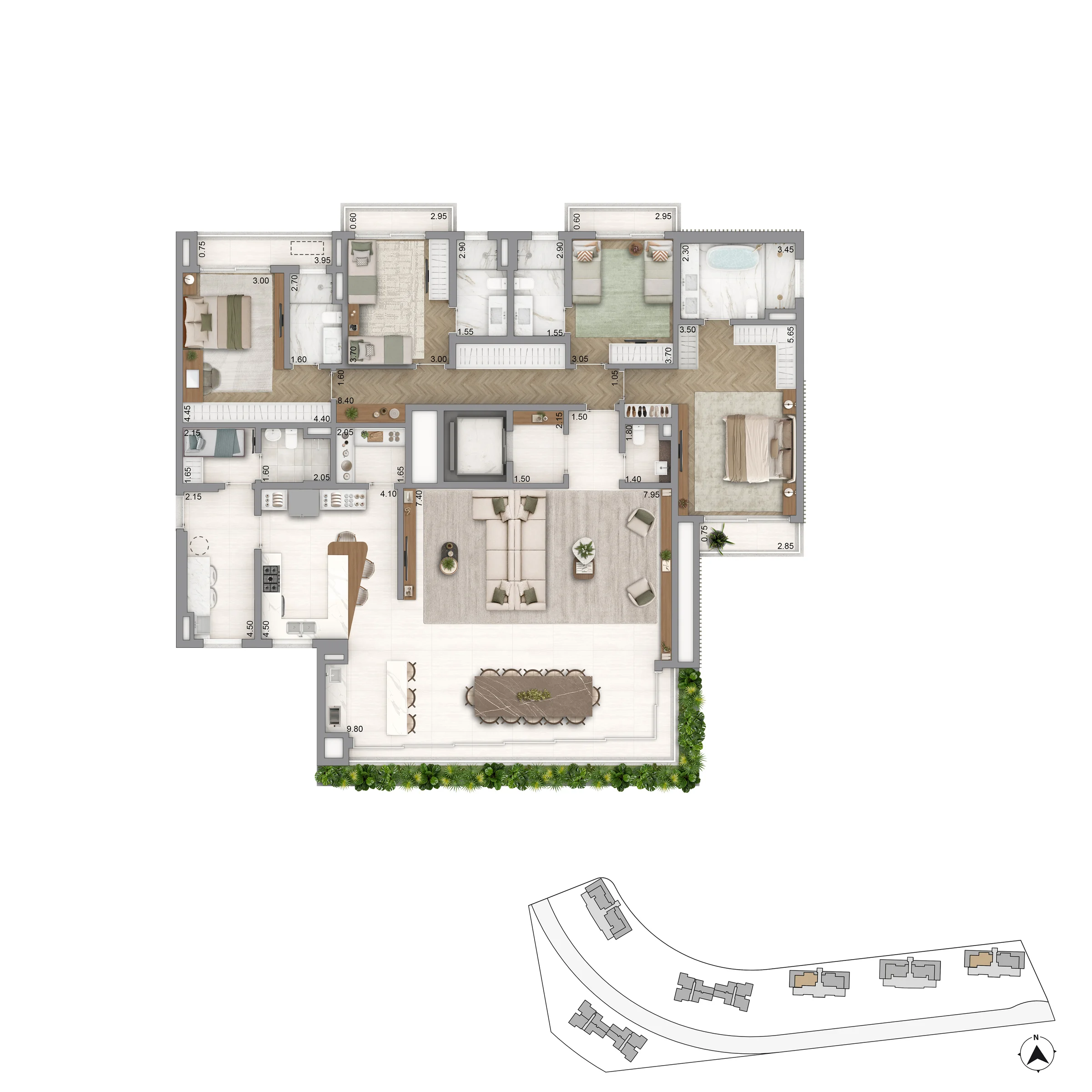 PLANTA TIPO PADRAO T1X265 P7