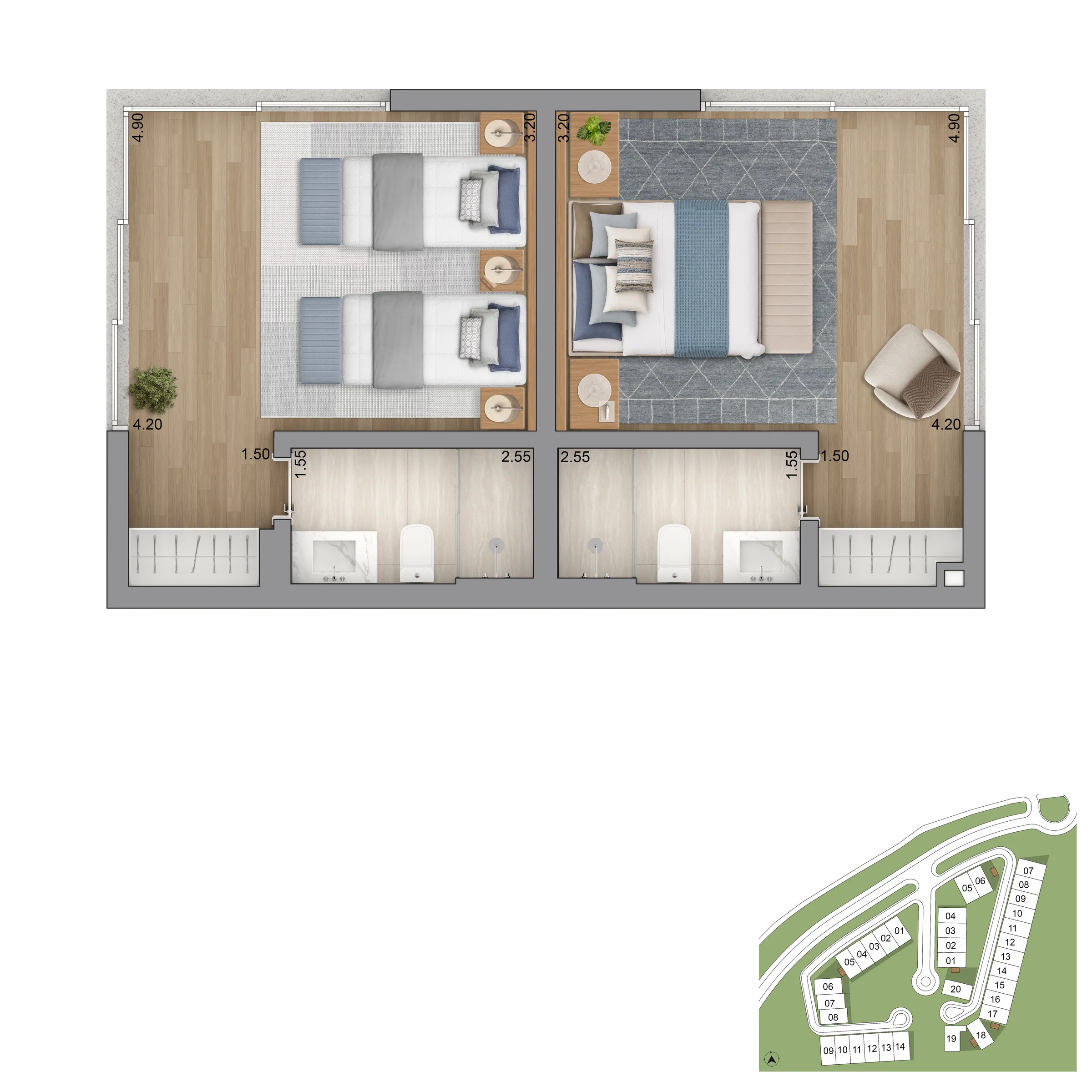 PLANTA ANEXO 2 SUITES P5